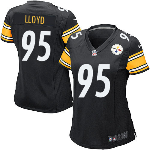 Women's Game Greg Lloyd Nike Jersey Black Home - #95 NFL Pittsburgh Steelers